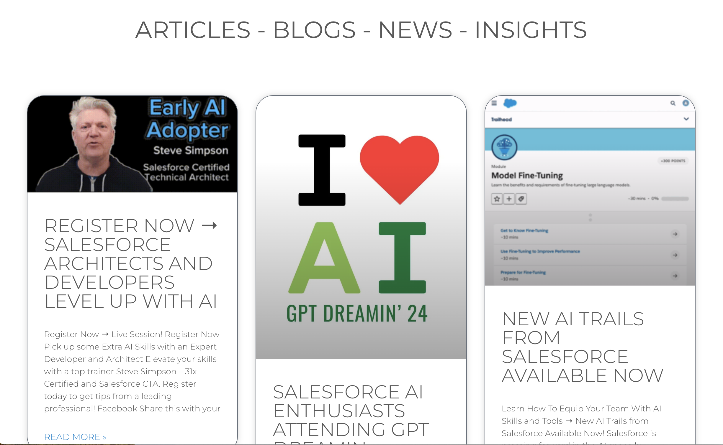 Blogs - Articles - News - Insights - AI Force Training