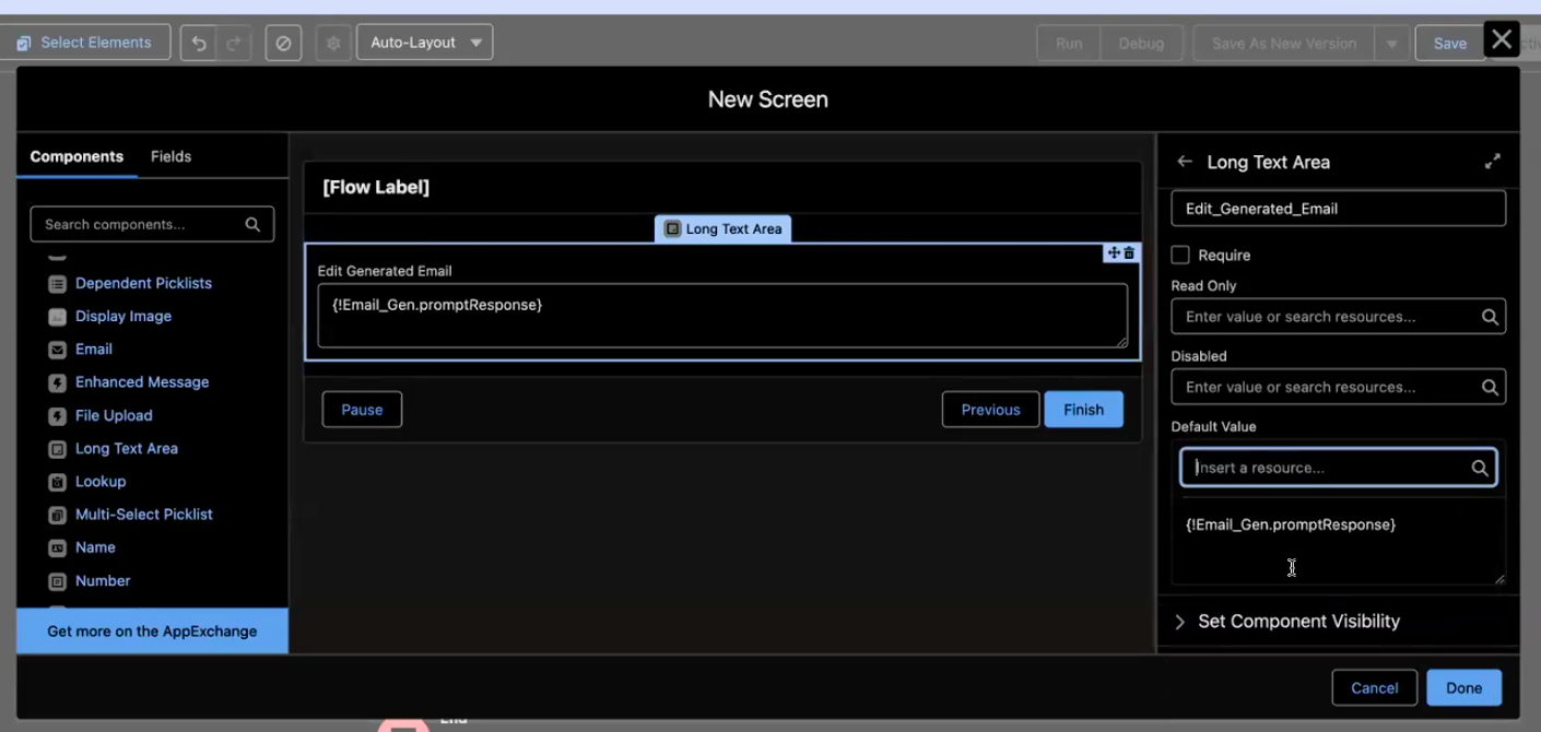 Editing AI-Generated Email in Flow
