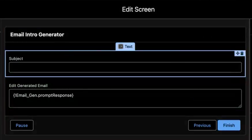 Adding Subject Field in Salesforce Flow