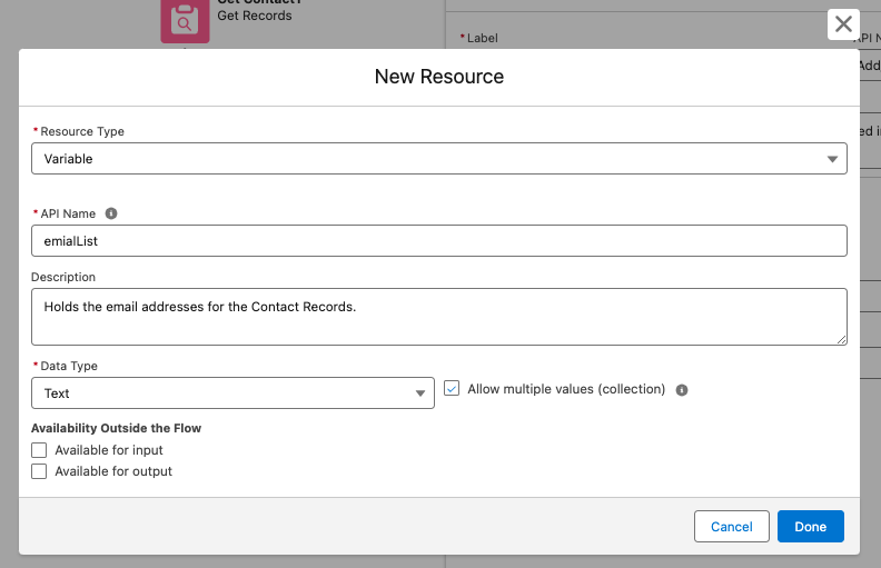 Creating the EmailList Resource