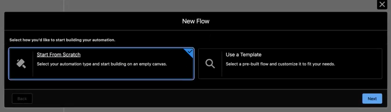 Salesforce Flow Builder - Create New Flow